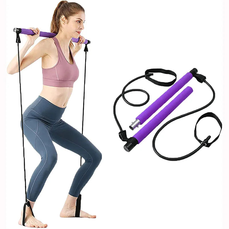 Pilates Bar Multifunctional Fitness Bar Female Pilates Equipment Home Training Hip Tension Rope Wholesale