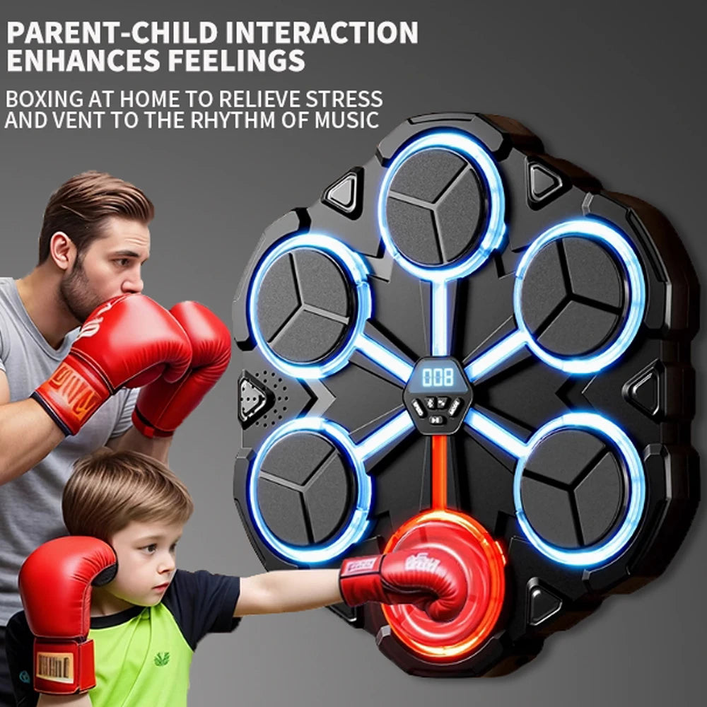 Bluetooth Music Boxing Target Home Wall-Mounted Children Adult Speed Trainer Hit Fitness Entertainment Boxing Machine